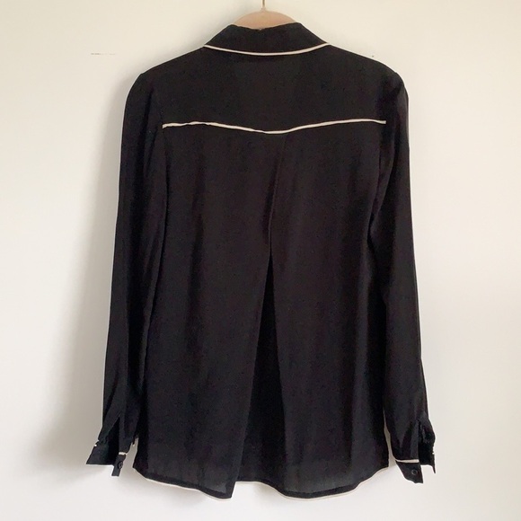 Black Silk Jewel Embellished Westernwear Cowgirl button up Top size Small - Picture 6 of 6